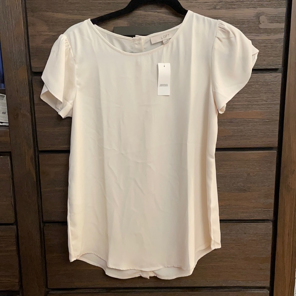 Cream loft blouse